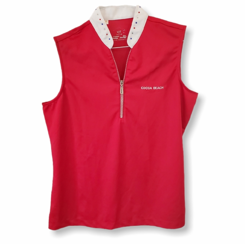 COCOA BEACH Dry Fit Embroidered Tank Top